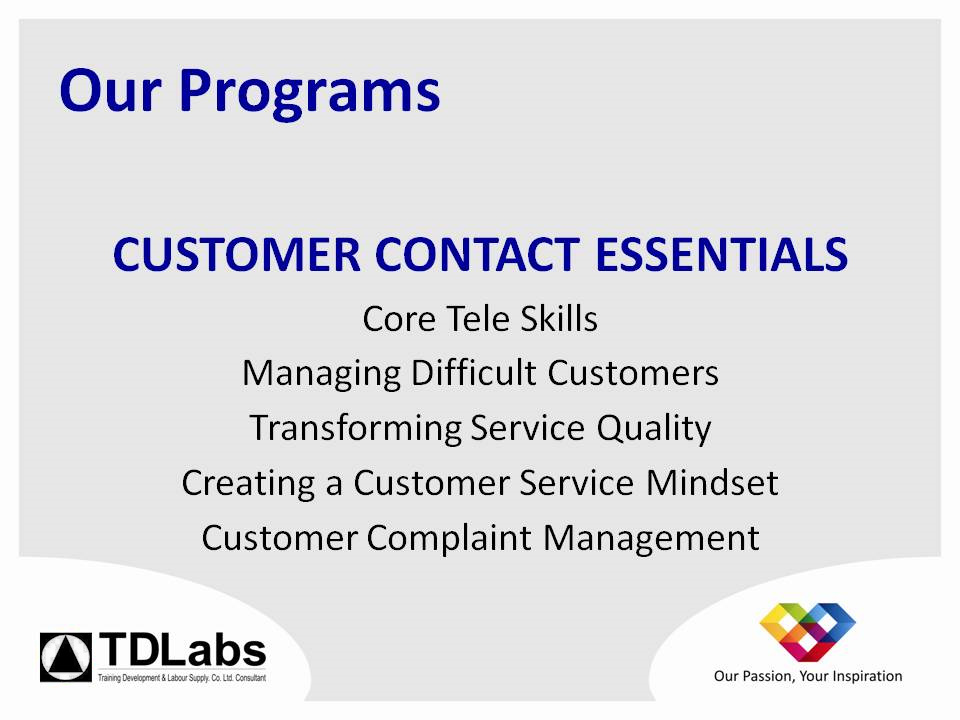 CUSTOMER CONTACT ESSENTIALS