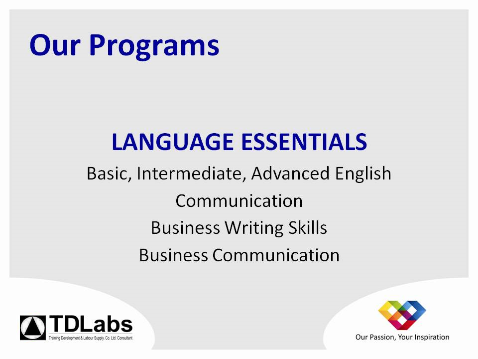Language essentials