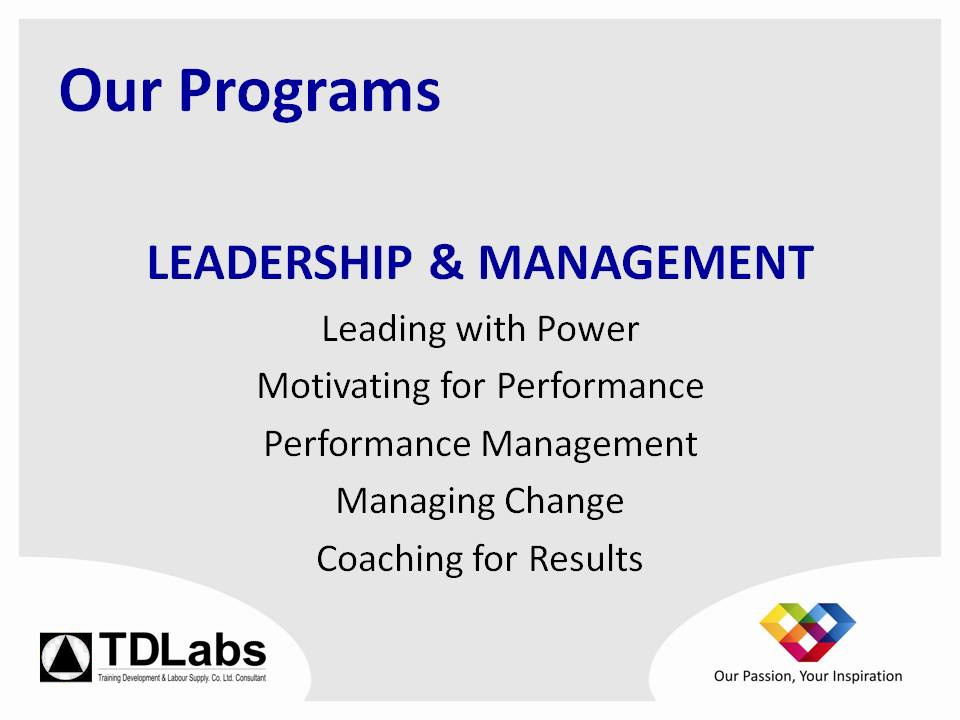 LEADERSHIP & MANAGEMENT